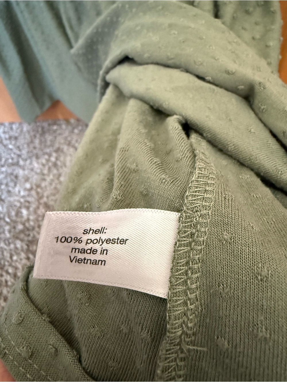 Lane Bryant Olive Green V-Neck Peplum Blouse with Flutter Sleeves - Picture 5 of 5